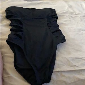 Black one piece swimsuit